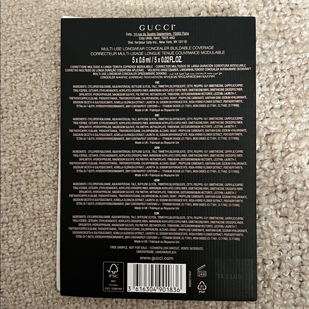 GUCCI CONCEALER SAMPLER - Picture 4 of 4